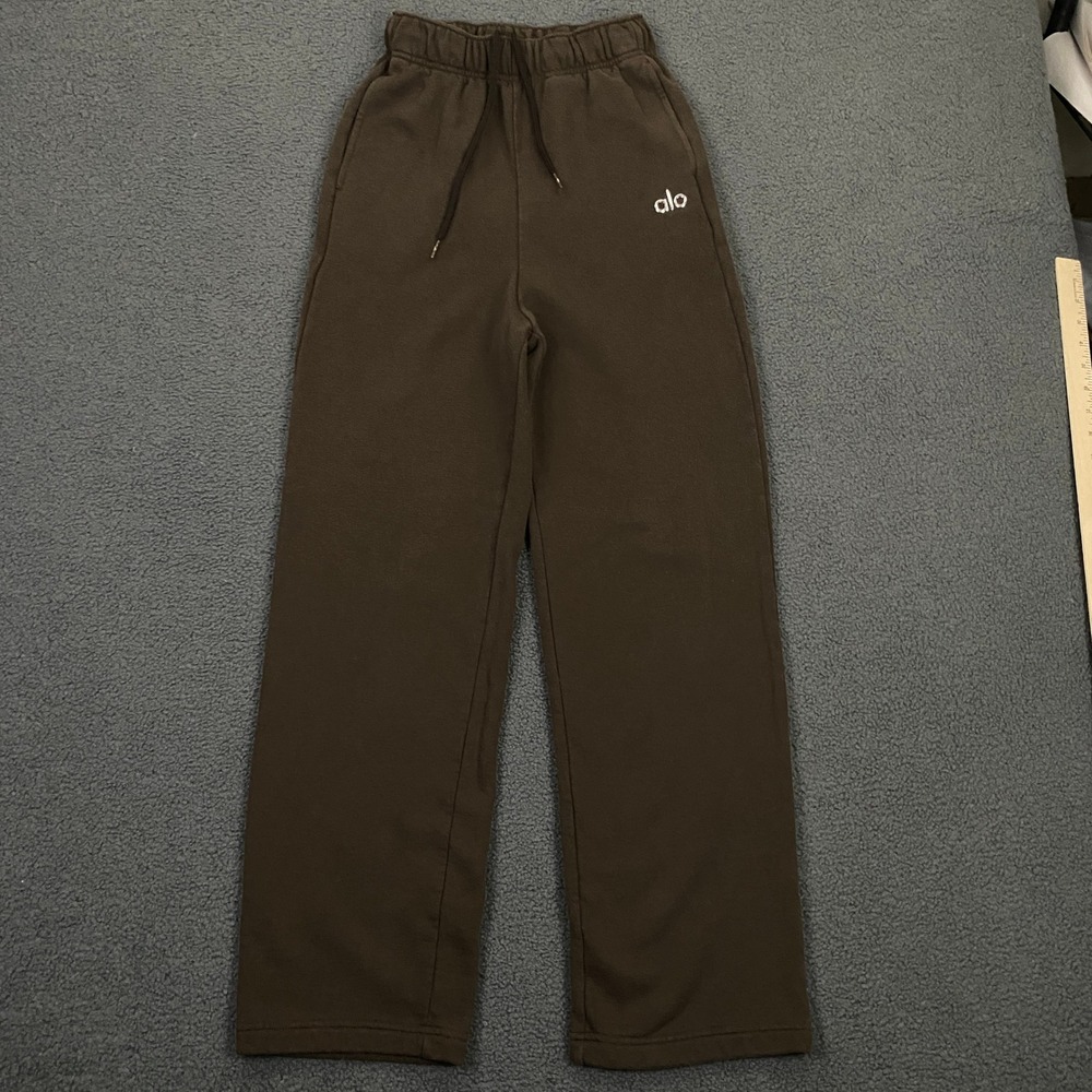 ALO Yoga Accolade Sweatsuit Womens Medium/XS Espresso Brown Hoodie Pants Set - Picture 7 of 15